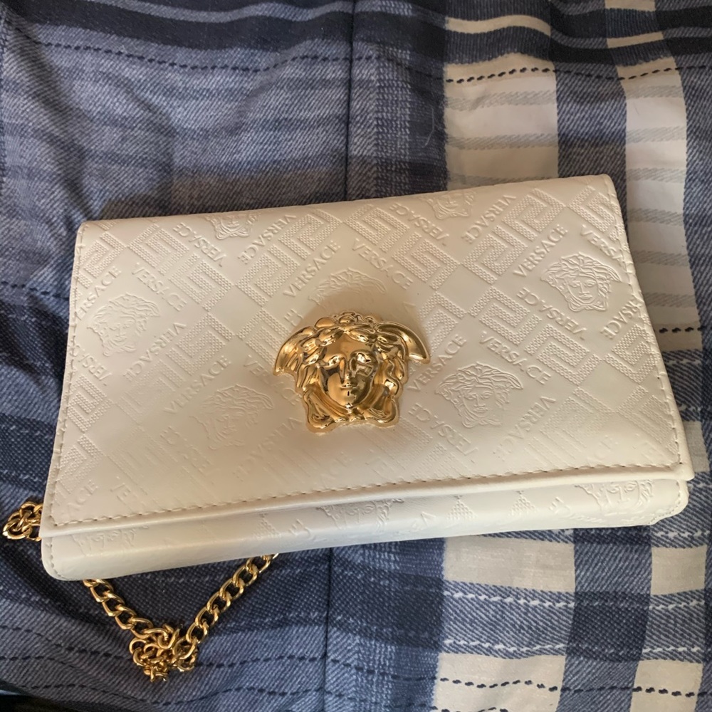 Women Versace white bag